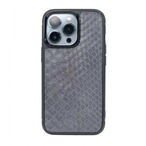 Minimalist iPhone 13 Pro Case - Premium Python Leather - French Leather